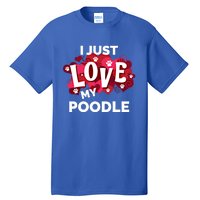 Valentine's Day Poodle Dog Love Gift Meaningful Gift Tall T-Shirt