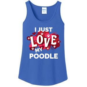 Valentine's Day Poodle Dog Love Gift Meaningful Gift Ladies Essential Tank