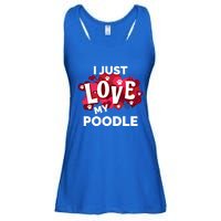 Valentine's Day Poodle Dog Love Gift Meaningful Gift Ladies Essential Flowy Tank