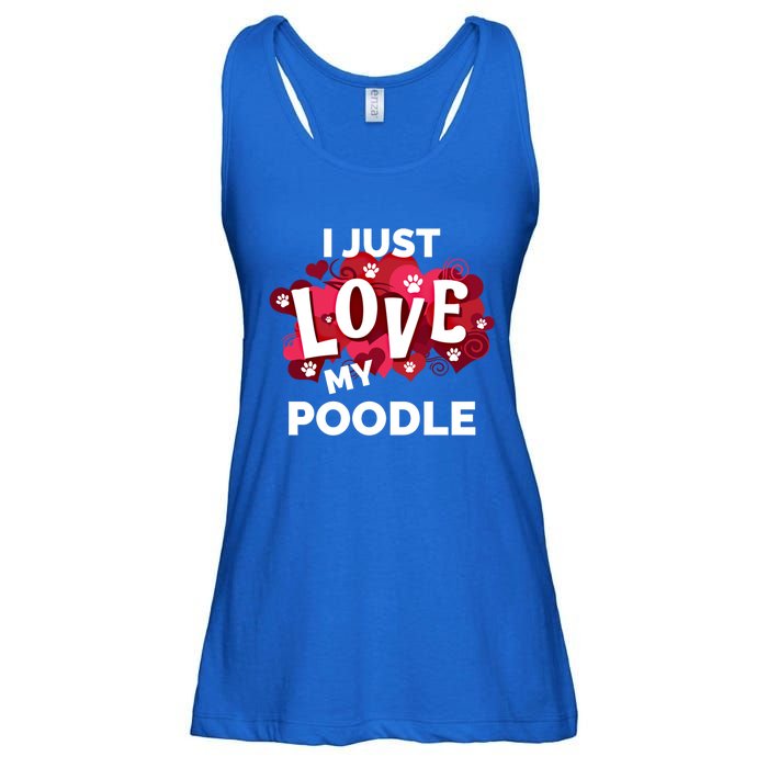 Valentine's Day Poodle Dog Love Gift Meaningful Gift Ladies Essential Flowy Tank