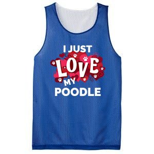 Valentine's Day Poodle Dog Love Gift Meaningful Gift Mesh Reversible Basketball Jersey Tank