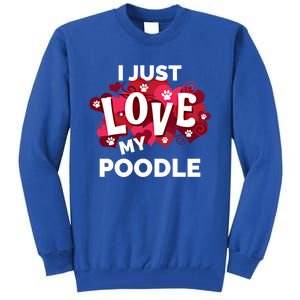 Valentine's Day Poodle Dog Love Gift Meaningful Gift Tall Sweatshirt