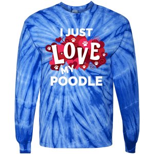 Valentine's Day Poodle Dog Love Gift Meaningful Gift Tie-Dye Long Sleeve Shirt