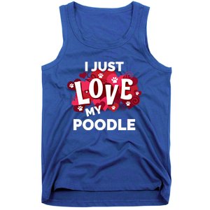 Valentine's Day Poodle Dog Love Gift Meaningful Gift Tank Top