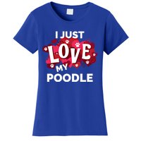 Valentine's Day Poodle Dog Love Gift Meaningful Gift Women's T-Shirt