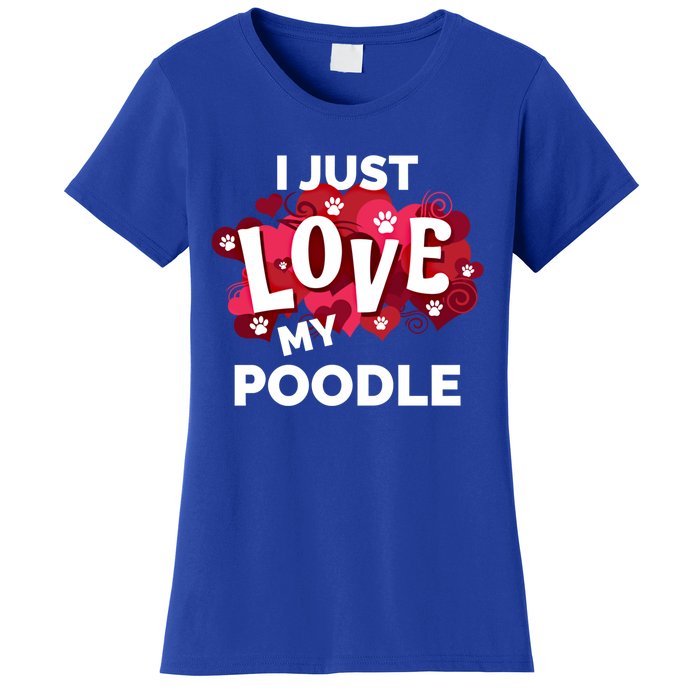 Valentine's Day Poodle Dog Love Gift Meaningful Gift Women's T-Shirt