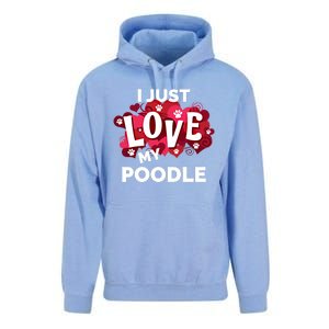 Valentine's Day Poodle Dog Love Gift Meaningful Gift Unisex Surf Hoodie