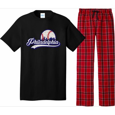 Vintage Distressed Philadelphia Baseball Lovers Pajama Set