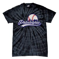 Vintage Distressed Philadelphia Baseball Lovers Tie-Dye T-Shirt