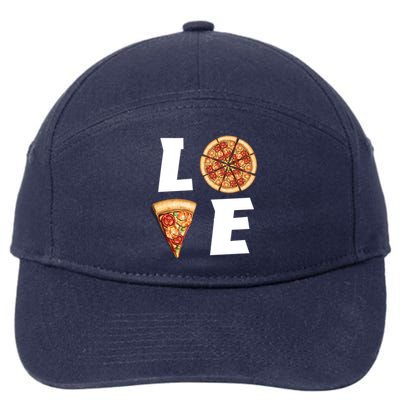 Valentines Day Pizza Lover Gift Pizza Eating Party Pizza Lover Gift 7-Panel Snapback Hat