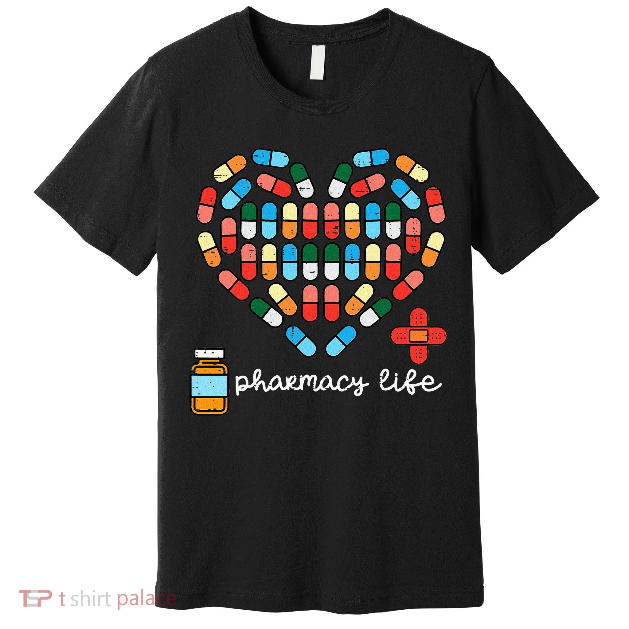 Valentines Day Pharmacy Life Pill Heart Pharmacist Premium T-Shirt