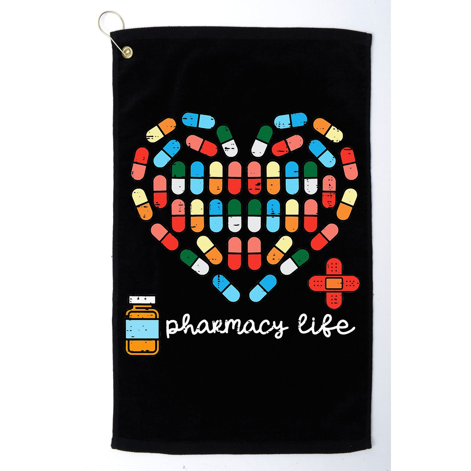 Valentines Day Pharmacy Life Pill Heart Pharmacist Golf Towel