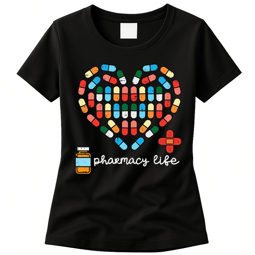 Valentines Day Pharmacy Life Pill Heart Pharmacist Womens T-Shirt
