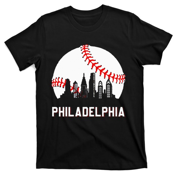 Vintage Distressed Philly Baseball Lovers T-Shirt