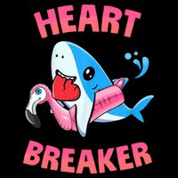 Valentines Day Pool Party Shark Heart Breaker Funny Funny Gift Cooling Performance Crew T-Shirt