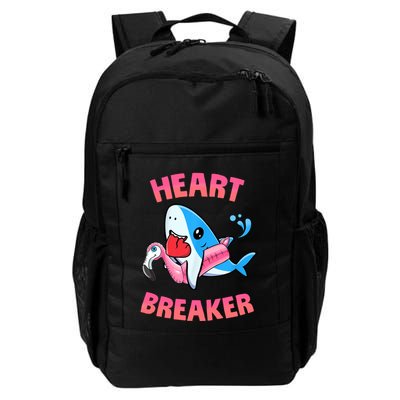 Valentines Day Pool Party Shark Heart Breaker Funny Funny Gift Backpack