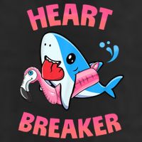 Valentines Day Pool Party Shark Heart Breaker Funny Funny Gift Adult Drive Performance Visor