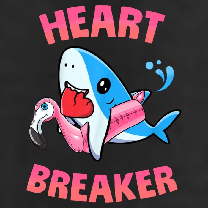 Valentines Day Pool Party Shark Heart Breaker Funny Funny Gift Adult Drive Performance Visor