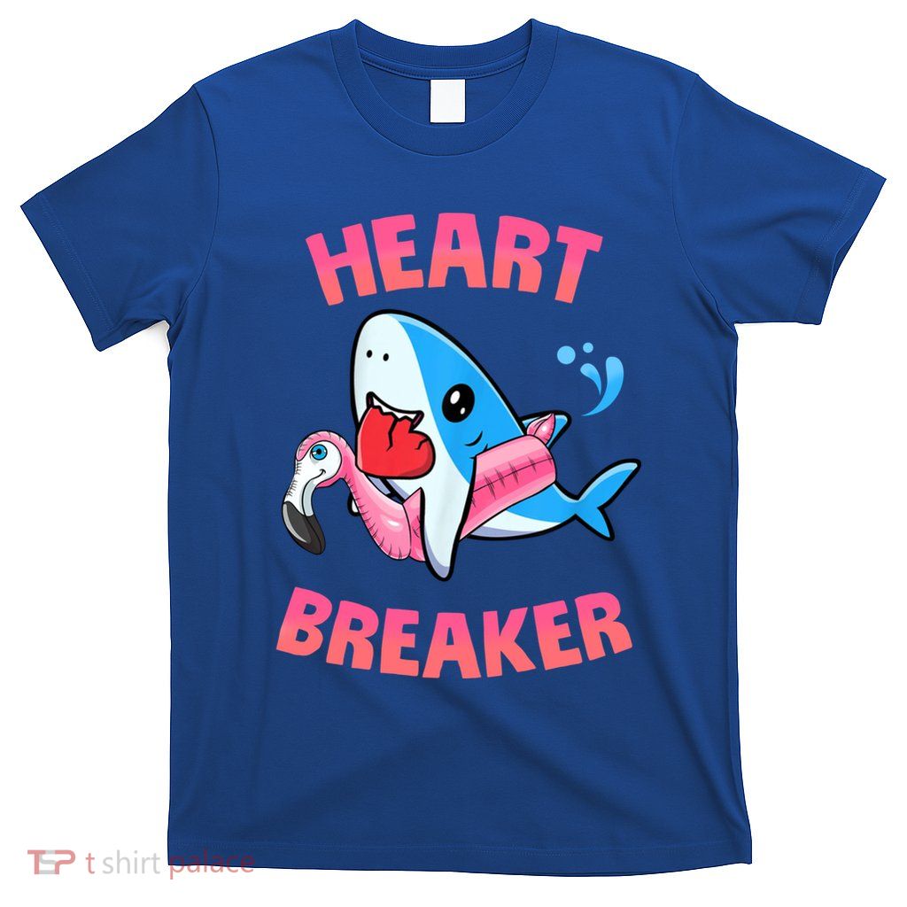Valentines Day Pool Party Shark Heart Breaker Funny Funny Gift T-Shirt