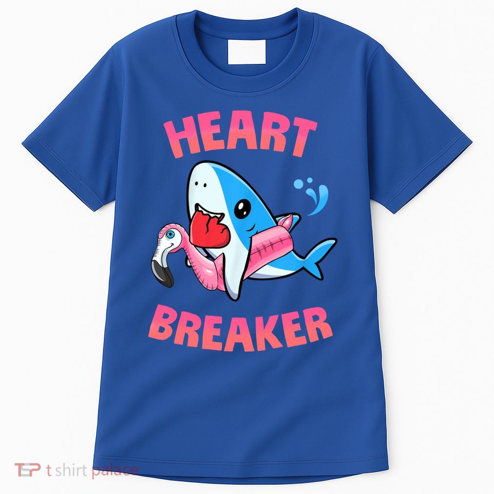 Valentines Day Pool Party Shark Heart Breaker Funny Funny Gift Tall T-Shirt