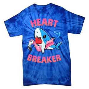 Valentines Day Pool Party Shark Heart Breaker Funny Funny Gift Tie-Dye T-Shirt