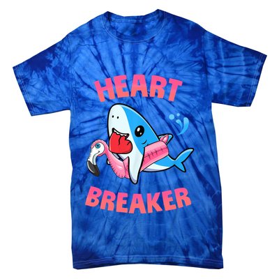 Valentines Day Pool Party Shark Heart Breaker Funny Funny Gift Tie-Dye T-Shirt