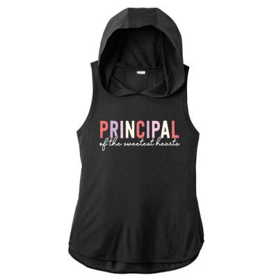 Valentines Day Principal Of The Sweetest Hearts School Gift Ladies PosiCharge Tri-Blend Wicking Draft Hoodie Tank