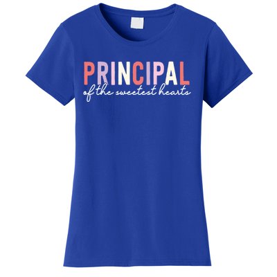 Valentines Day Principal Of The Sweetest Hearts School Gift Women's T-Shirt