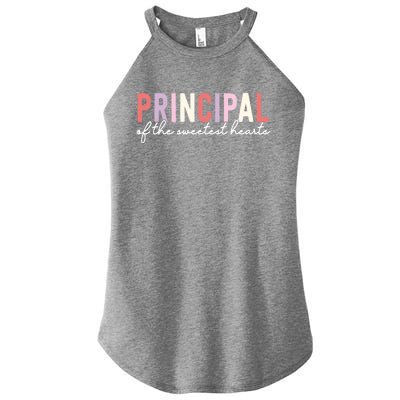 Valentines Day Principal Of The Sweetest Hearts School Gift Women's Perfect Tri Rocker Tank