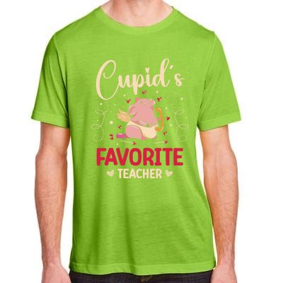 Valentine's Day Pig Lover Funny Cupid's Favorite Teacher Gift Adult ChromaSoft Performance T-Shirt