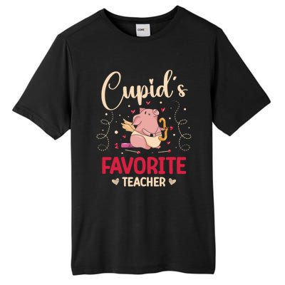 Valentine's Day Pig Lover Funny Cupid's Favorite Teacher Gift Tall Fusion ChromaSoft Performance T-Shirt