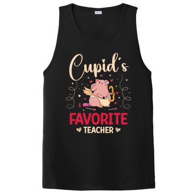 Valentine's Day Pig Lover Funny Cupid's Favorite Teacher Gift PosiCharge Competitor Tank