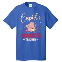 Valentine's Day Pig Lover Funny Cupid's Favorite Teacher Gift Tall T-Shirt