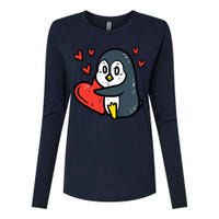 Valentines Day Penguin Heart Boy Girl Toddlers Baby Womens Cotton Relaxed Long Sleeve T-Shirt