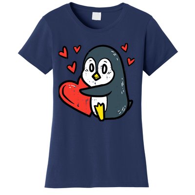 Valentines Day Penguin Heart Boy Girl Toddlers Baby Women's T-Shirt