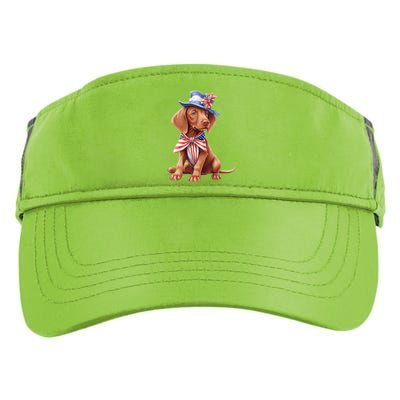 Vizsla Dog Puppy USA Flag American Patriotic Dogs 4th Of July Adult Drive Performance Visor