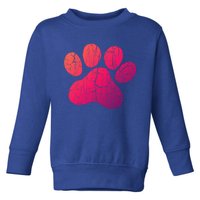 Vintage Dog Paw Funny Gift For Dog Lovers Gift Toddler Sweatshirt