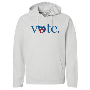 Vote Democratic Party Donkey 2024 Election Vote Biden Performance Fleece Hoodie