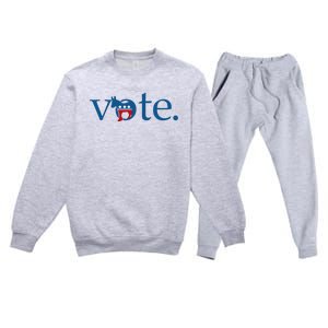 Vote Democratic Party Donkey 2024 Election Vote Biden Premium Crewneck Sweatsuit Set