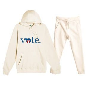 Vote Democratic Party Donkey 2024 Election Vote Biden Premium Hooded Sweatsuit Set