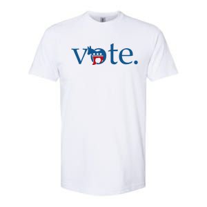 Vote Democratic Party Donkey 2024 Election Vote Biden Softstyle CVC T-Shirt