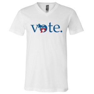 Vote Democratic Party Donkey 2024 Election Vote Biden V-Neck T-Shirt