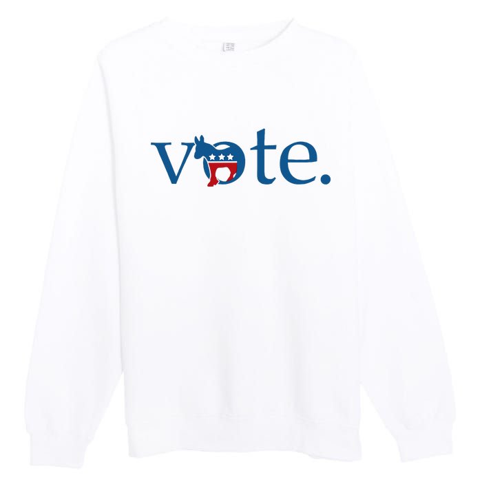 Vote Democratic Party Donkey 2024 Election Vote Biden Premium Crewneck Sweatshirt