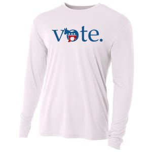 Vote Democratic Party Donkey 2024 Election Vote Biden Cooling Performance Long Sleeve Crew