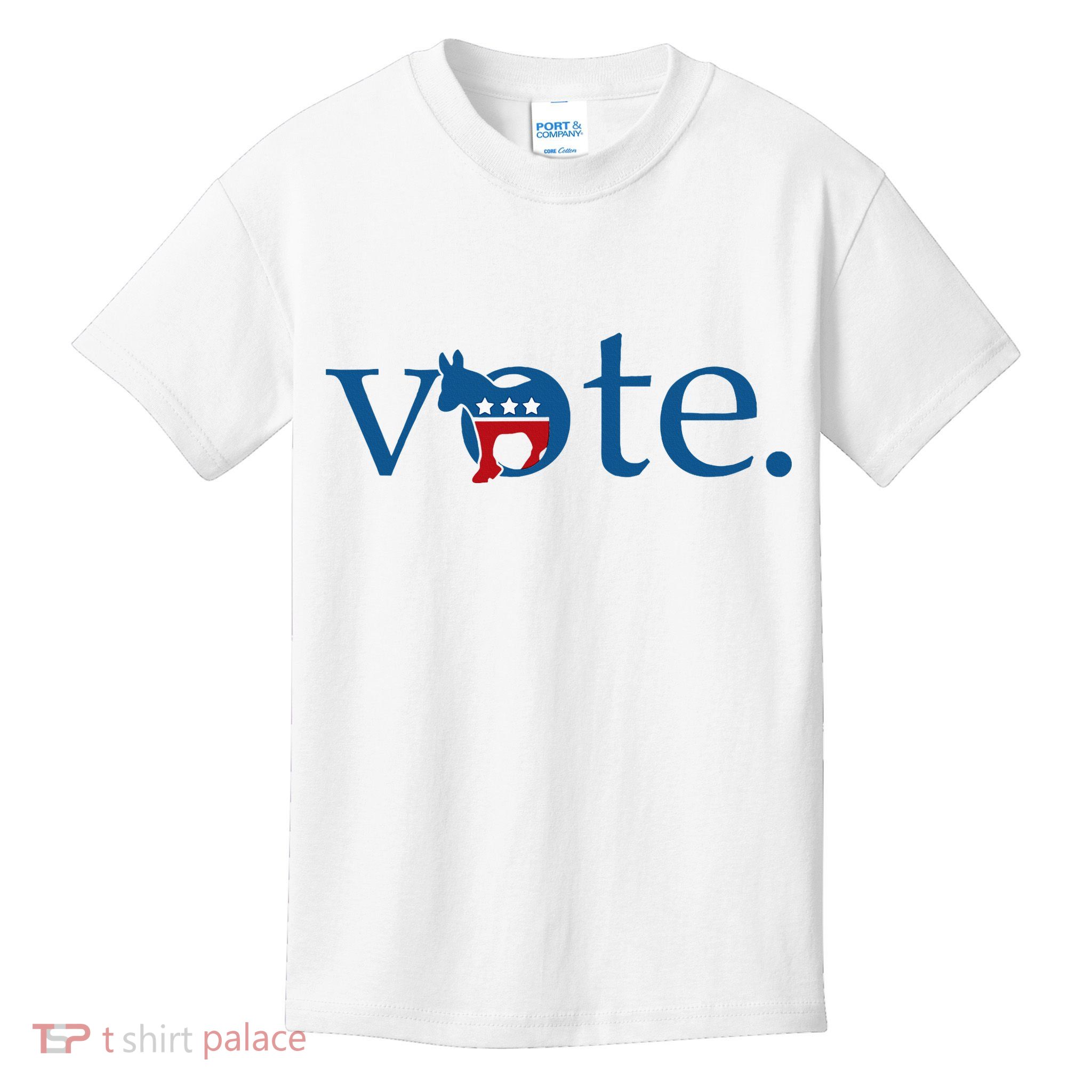Vote Democratic Party Donkey 2024 Election Vote Biden Kids T-Shirt