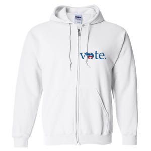 Vote Democratic Party Donkey 2024 Election Vote Biden Full Zip Hoodie