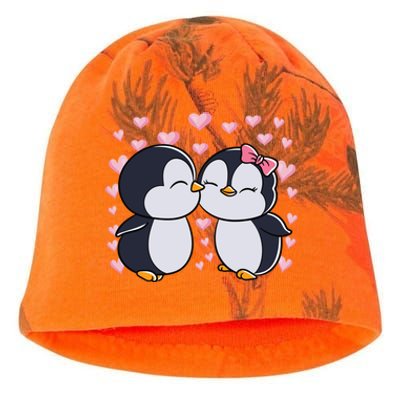 Valentines Day Penguin Couple Penguins Hearts Valentines Day Gift Kati - Camo Knit Beanie