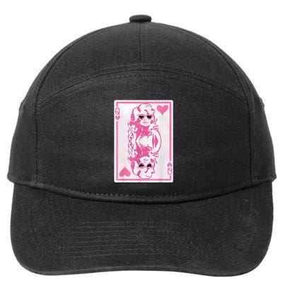 Valentines Day Queen Of Hearts Cute Dolly Valentine 7-Panel Snapback Hat