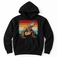 Vintage Distressed Retro Style Cool Komodo Dragon Hoodie