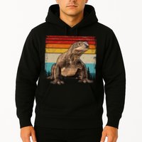 Vintage Distressed Retro Style Cool Komodo Dragon Hoodie